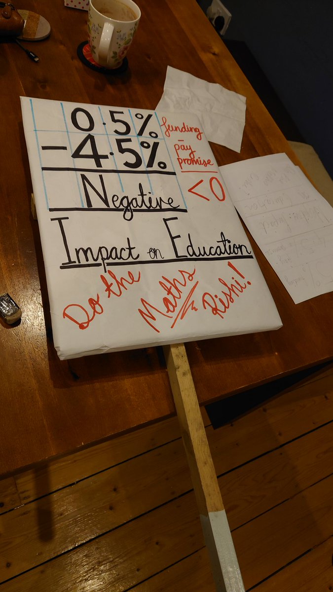 MobMaths's tweet photo. My first placard! Ready for tomorrow's march
#SaveOurSchools #PayUp https://t.co/76S24cMeZf