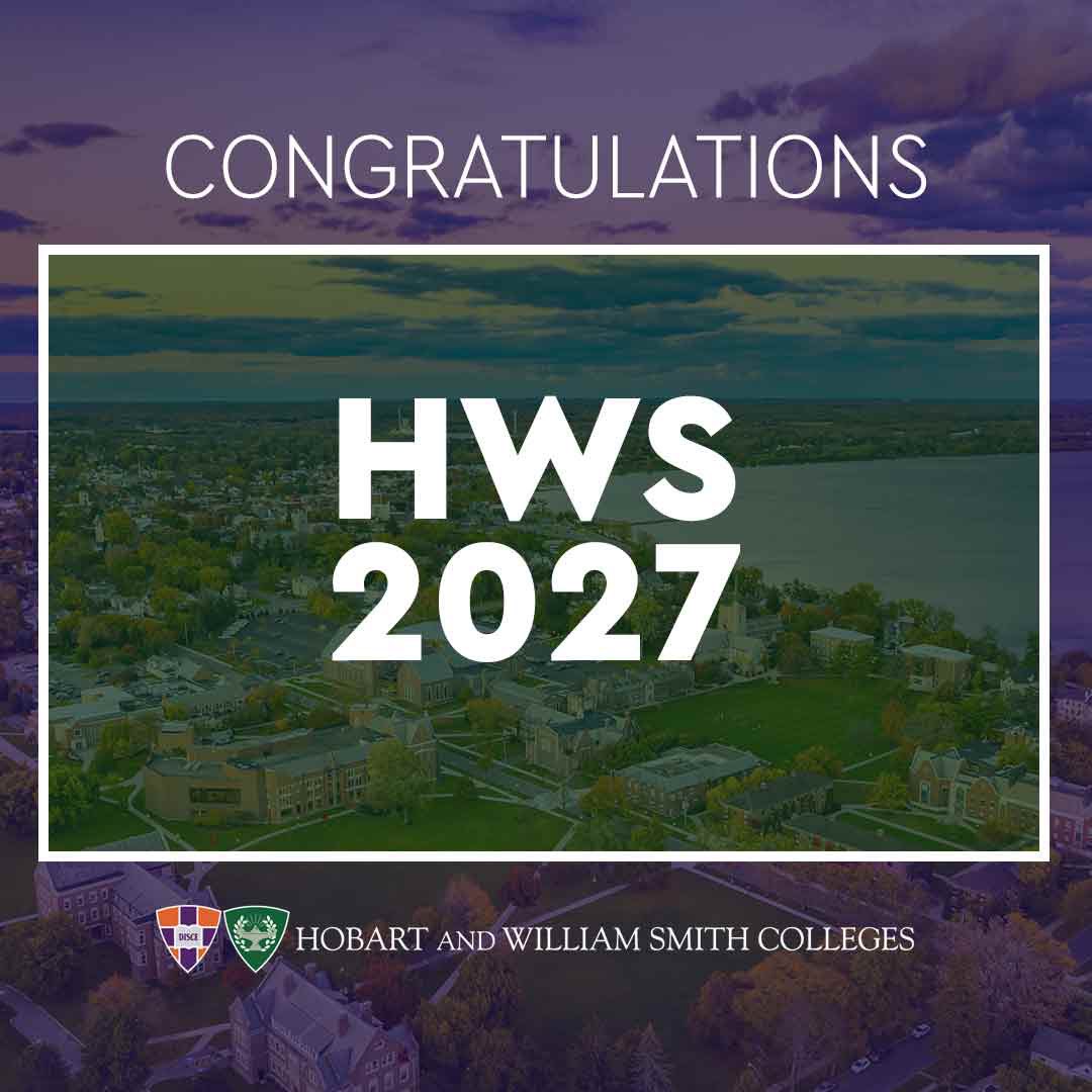 Happy Decision Day, HWS 2027! Welcome to the HWS community. We can’t wait for you to join us this fall.