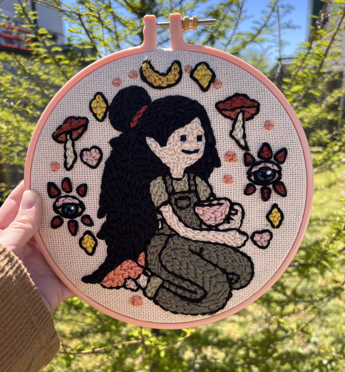 bobbiwolf_art's tweet photo. Tea time with Marceline the Vampire Queen 
Punch needle 
8” hoop art 
✨FOR SALE✨
Shop in bio! 
#ArtistOnTwitter #hoopart #punchneedle #adventuretime #marcelinethevampirequeen  #art #smallbusiness https://t.co/GoCH4gPfMU