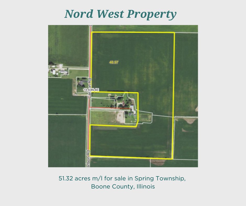 Summit Land is selling 51.32 acres m/l in Boone County, Illinois. 

Please contact Tara for more information (515) 854-9826

#IllinoisFarmland #BuyLand