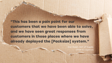 Packsize's tweet photo. We're making big moves in our partnership with @Staples. by driving customer engagement with our On Demand Packaging® technology, Don Ralph, SVP of Supply Chain & Logistics calls Packsize a win-win for everybody.
https://t.co/qUbu6jI7Ke
#packaging #customengagement #testimonial https://t.co/8UNbxtrzcv