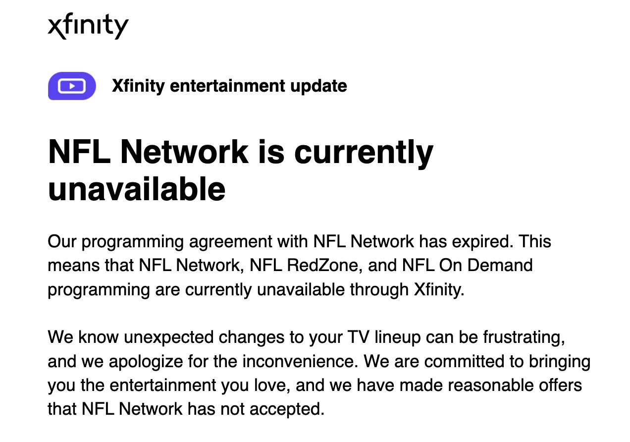 xfinity com upgrade tv nfl network