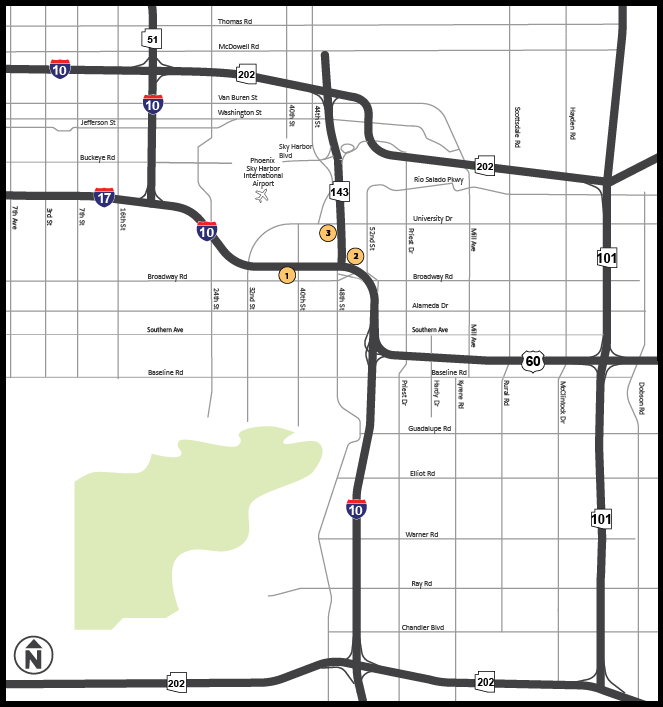 Here a look at where you’ll find traffic restrictions on the I-10 Broadway Curve Improvement Project between May 1-5. Get the details and  updates at i10broadwaycurve.com/alerts.

#StayAheadOfTheCurve at i10BroadwayCurve.com

#AheadOfTheCurveAZ