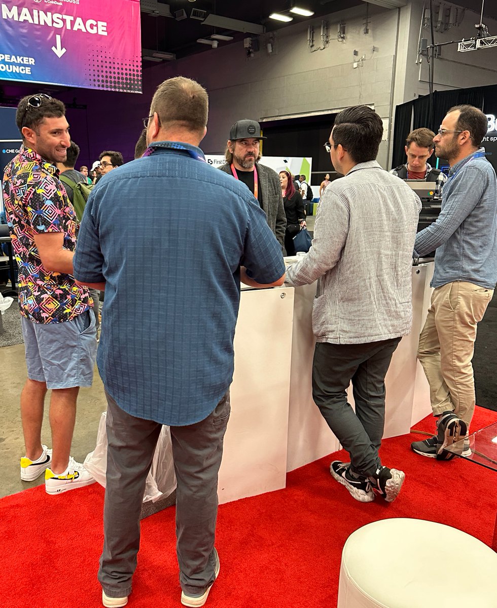 ampdotxyz's tweet photo. Aaaaaand that's a wrap #Consensus2023! Collateral, Digital Letters of Credit, slap bracelets, Nintendo, 80's office, red carpet... we had a blast! https://t.co/fNMeRaIZYK