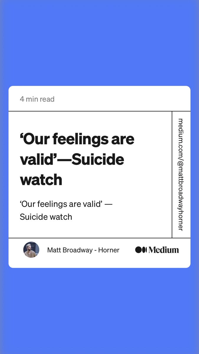 SextheRoyal1's tweet photo. “‘Our feelings are valid’ — Suicide watch” by Matt Broadway - Horner
https://t.co/qn11rr32V1 https://t.co/Y2m11RLv1w