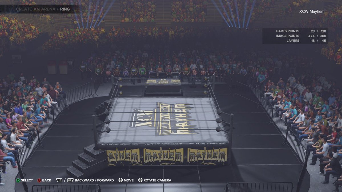 XCWMayhem's tweet photo. The Home Of XCW Monday Night Mayhem Show Is Looking Beautiful @MRKhaoticCEO @XCWofficial2k @SlyGreen9 also huge shoutout to @thenasty0ne and XCW Mayhem Roster Member For The Awesome Arena https://t.co/mCykoGxJbD