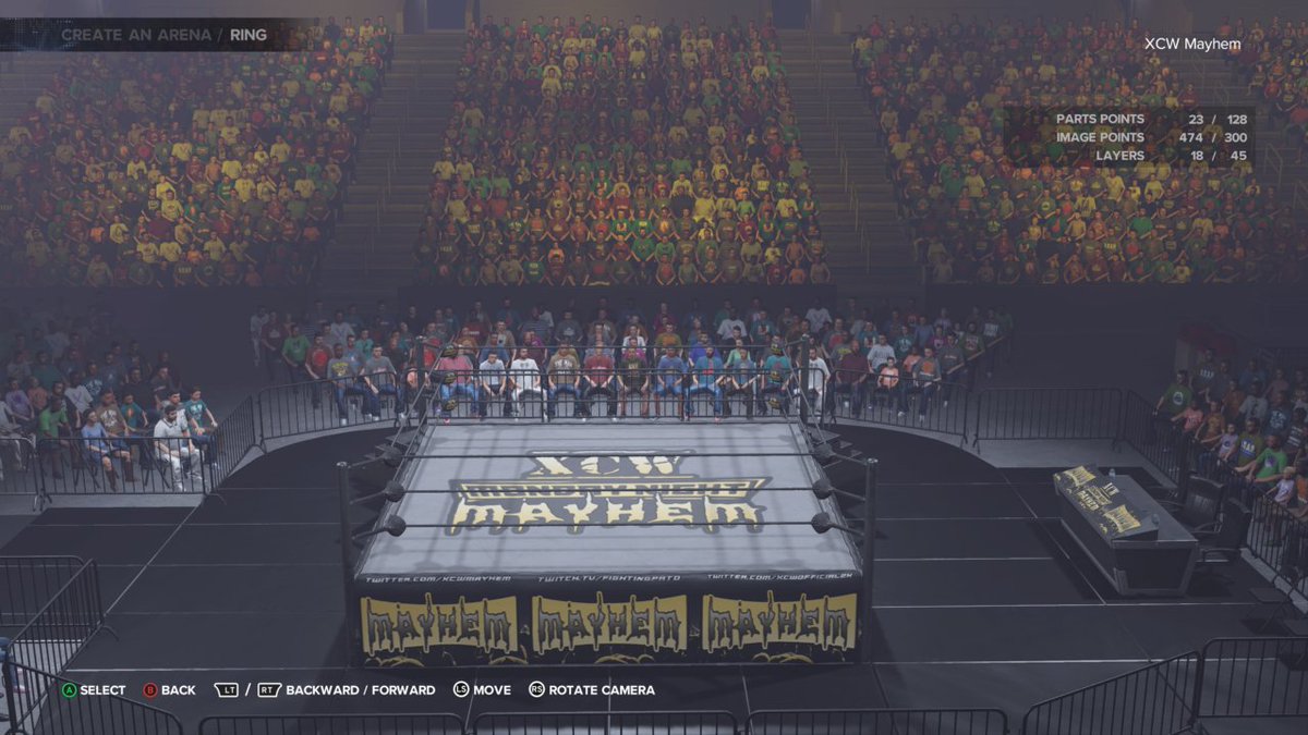 XCWMayhem's tweet photo. The Home Of XCW Monday Night Mayhem Show Is Looking Beautiful @MRKhaoticCEO @XCWofficial2k @SlyGreen9 also huge shoutout to @thenasty0ne and XCW Mayhem Roster Member For The Awesome Arena https://t.co/mCykoGxJbD