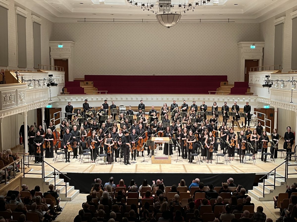 jeffreysharkey's tweet photo. Wonderful and moving concert from @RCStweets orchestra with some great friends from Sibelius Academy. Beautiful Beethoven 3 from Anna Michels and thanks to Martyn Brabbins for wonderful musicianship https://t.co/wkERculjdl
