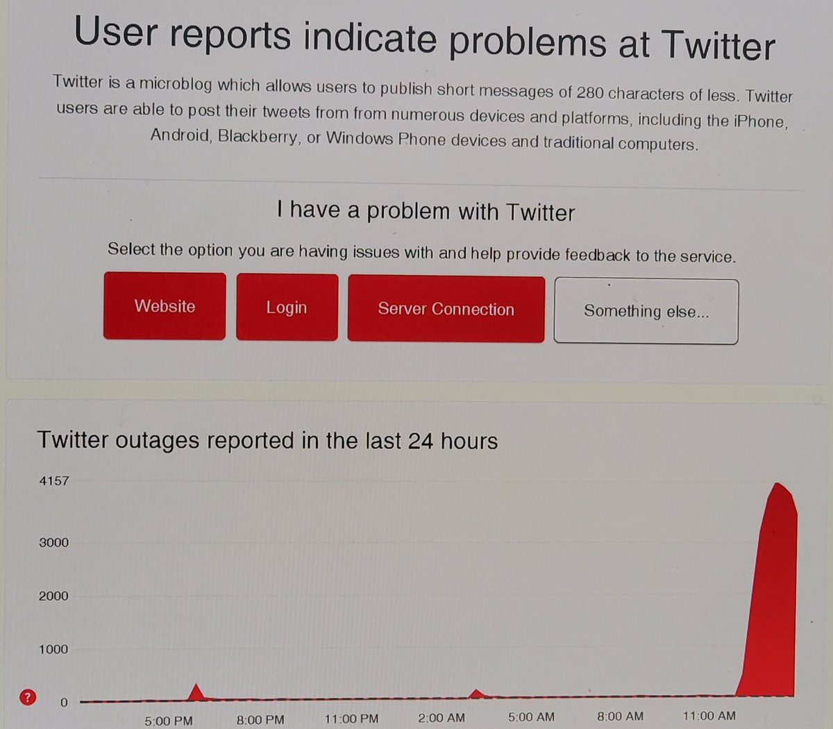 KlatuBaradaNiko's tweet photo. #TwitterDown
Log in issues: can't log on, nor stay logged on
@elonmusk @TwitterSupport 

Edit: I can stay logged on via Twitter app, but can no longer log on via my desktop, where I do 99 % of my twitter stuff
MORE #twitterBugs #TwitterProblems #twitterOutage https://t.co/AKYp38cAoi