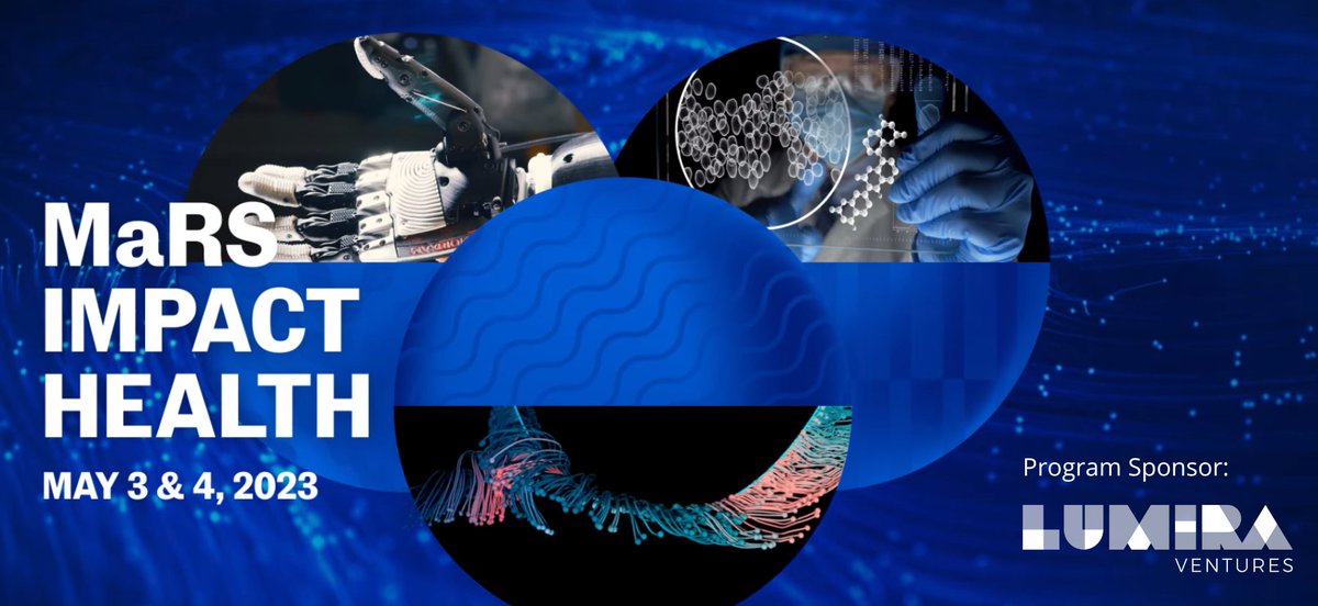 Lumira Ventures (@lumiraventures) on Twitter photo Proud to be a program sponsor for MaRS Impact Health 2023, May 3rd - May 4th! Looking forward to an exciting two days filled with panels, pitches, and insightful conversations with leading voices in healthcare!
Hopefully, we see you there!
lnkd.in/gQmw_nz Proud to be a program sponsor for MaRS Impact Health 2023, May 3rd - May 4th! Looking forward to an exciting two days filled with panels, pitches, and insightful conversations with leading voices in healthcare!
Hopefully, we see you there!
lnkd.in/gQmw_nz