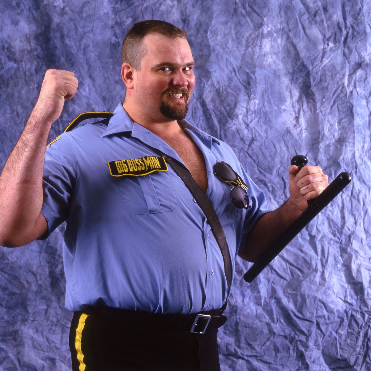 WWE's tweet photo. Remembering WWE Hall of Famer Big Boss Man on his birthday. https://t.co/dURbPPmLIE