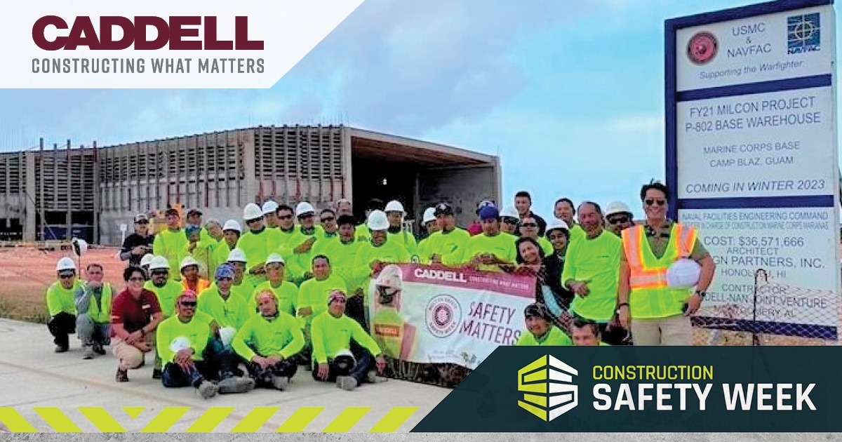 CaddellConst's tweet photo. Safety Week is in full swing! Check out these shots of our project staff around the world on day one of #ConstructionSafetyWeek. #ConstructingWhatMatters #CaddellSafetyAlways #BuiltOnSafety #StrongVoicesSafeChoices #CNJV #OneTeam https://t.co/6zQsx4fCcB