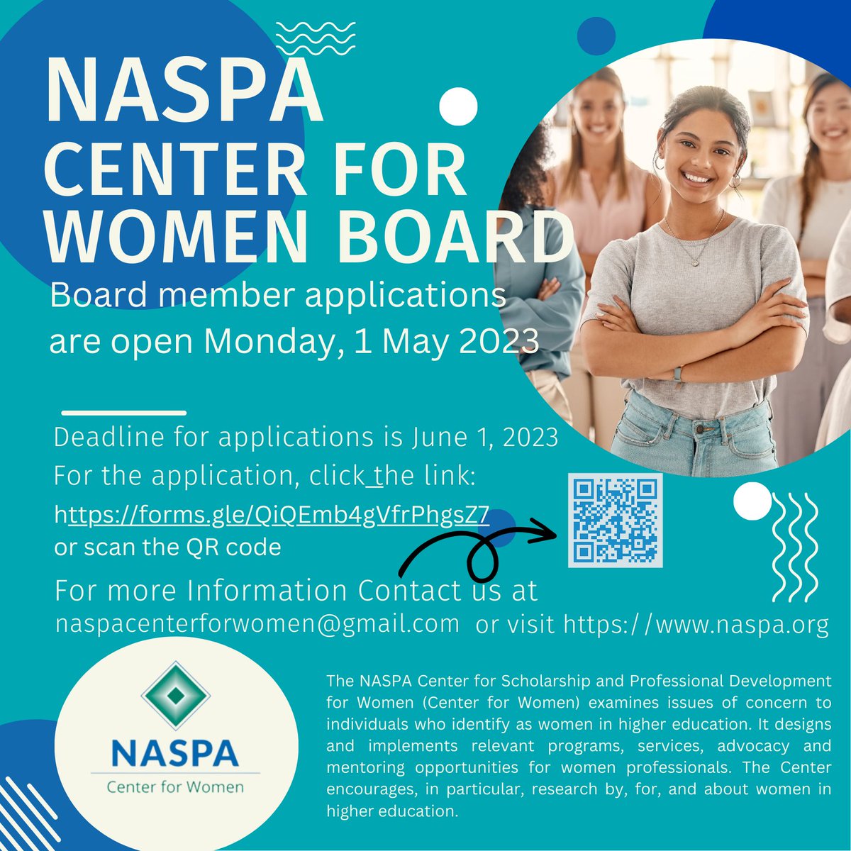 NASPA_CFW's tweet photo. We're looking for #womeninleadership to serve on our Advisory Board. Apply today, before June 1st!
https://t.co/M108Q48EU4

#NASPACFW https://t.co/UGOLNWrHP4