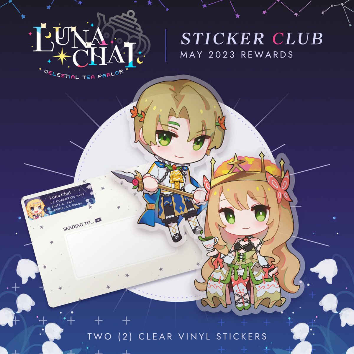 「April sticker club rewards have been mai」|luna chaiのイラスト