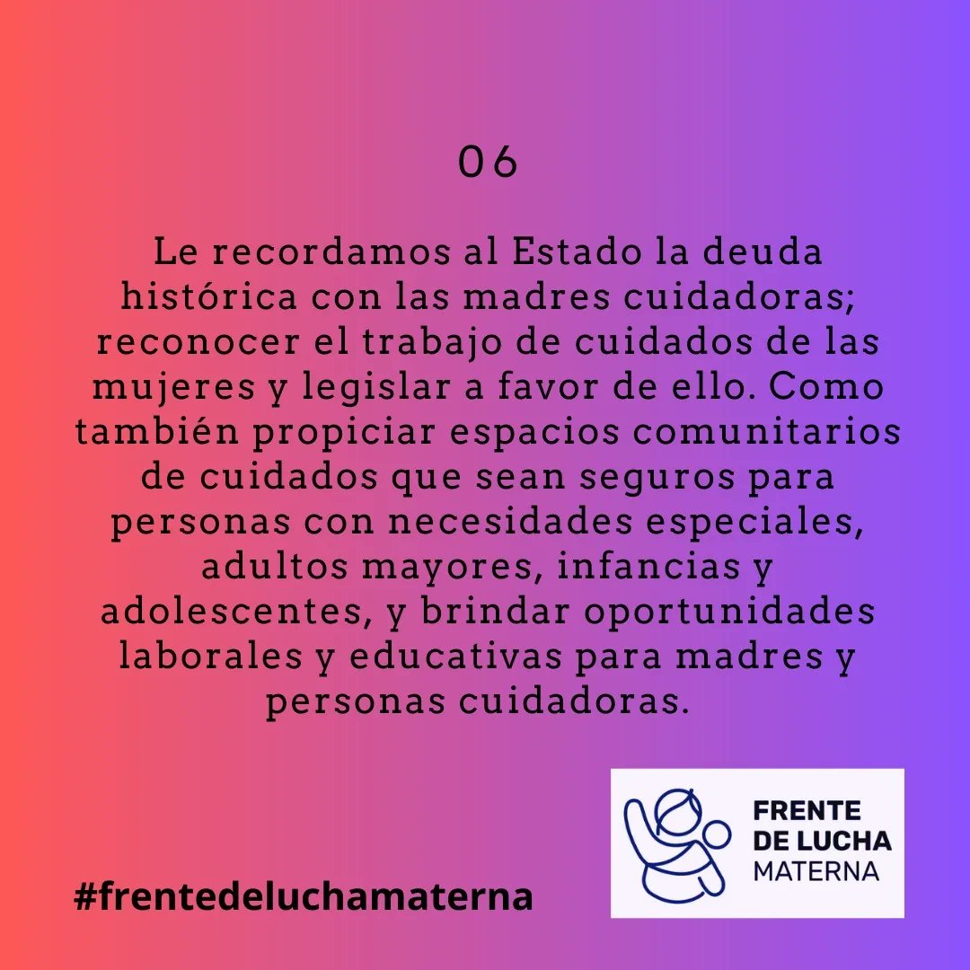 Frente de Lucha Materna 💜 #TenenciaSinViolencia tweet media