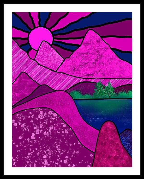 Check out this new framed print that I uploaded to kathleen-sartoris.pixels.com! kathleen-sartoris.pixels.com/featured/pink-… 

#sunset #landscapeart #mountainart #pinklandscape #ayearforart