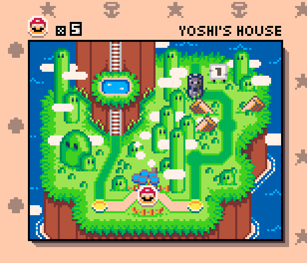 Super Mario World Yoshi's Island area #map #pixel_dailies #pixelart