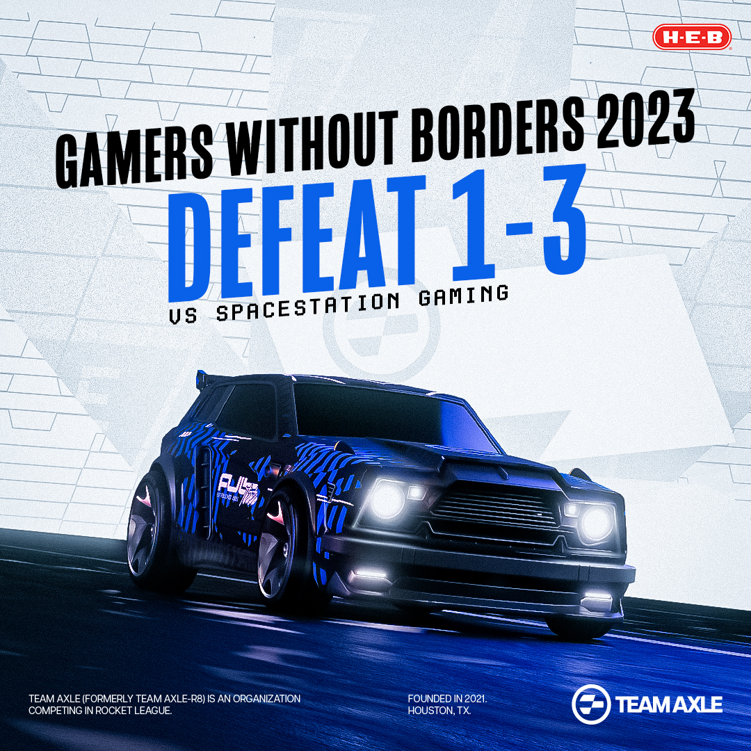 TeamAXLE's tweet photo. A tough loss to start the tournament 😔🚀🏎️💨
Team Axle fought hard, but Spacestation Gaming managed to outscore us in the first round. We'll regroup and come back even stronger in the lower bracket! 💪🔥
#FullThrottle #GamersWithoutBorders https://t.co/Sls4d2bxZL