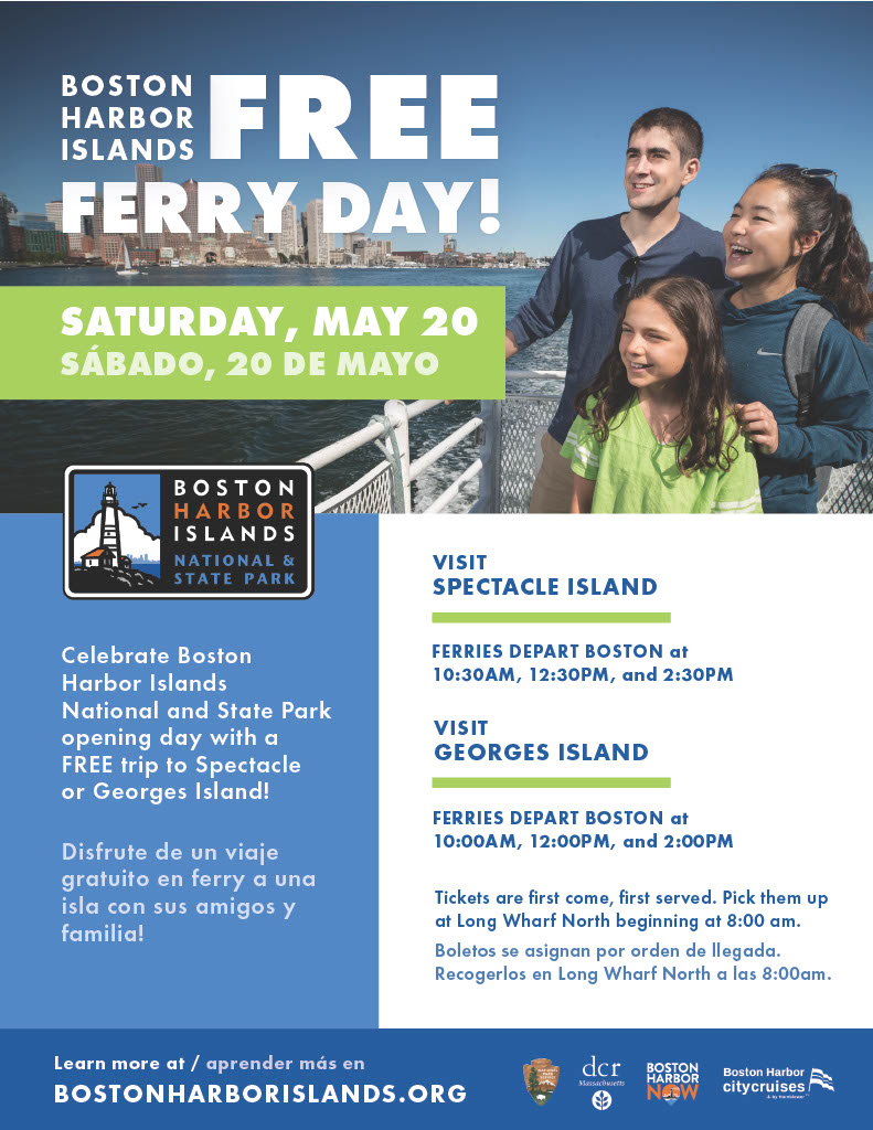 BostonHarborNow's tweet photo. Mark your calendars for @34IslandsBoston's public ferry season opening day with a FREE ferry ride to Spectacle or Georges Island!🎉

Learn more: https://t.co/utftT6Rhcb https://t.co/qyo8Cuny1C