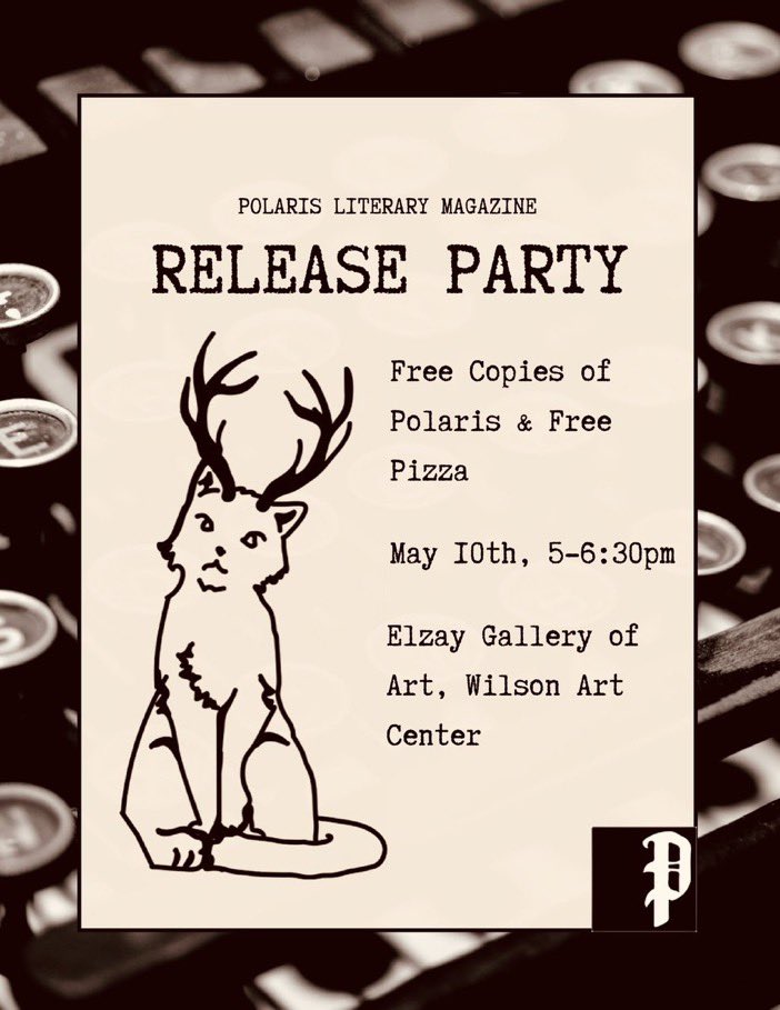 Our release party and reading is next Wednesday May 10th in the <a href="/ONUArtandDesign/">Ohio Northern Art & Design</a> Elzay Gallery! Free copies of the journal and free pizza! Perhaps some surprise fun and games as well👀 #teamenglish @ONUHumanities @ONUWriting