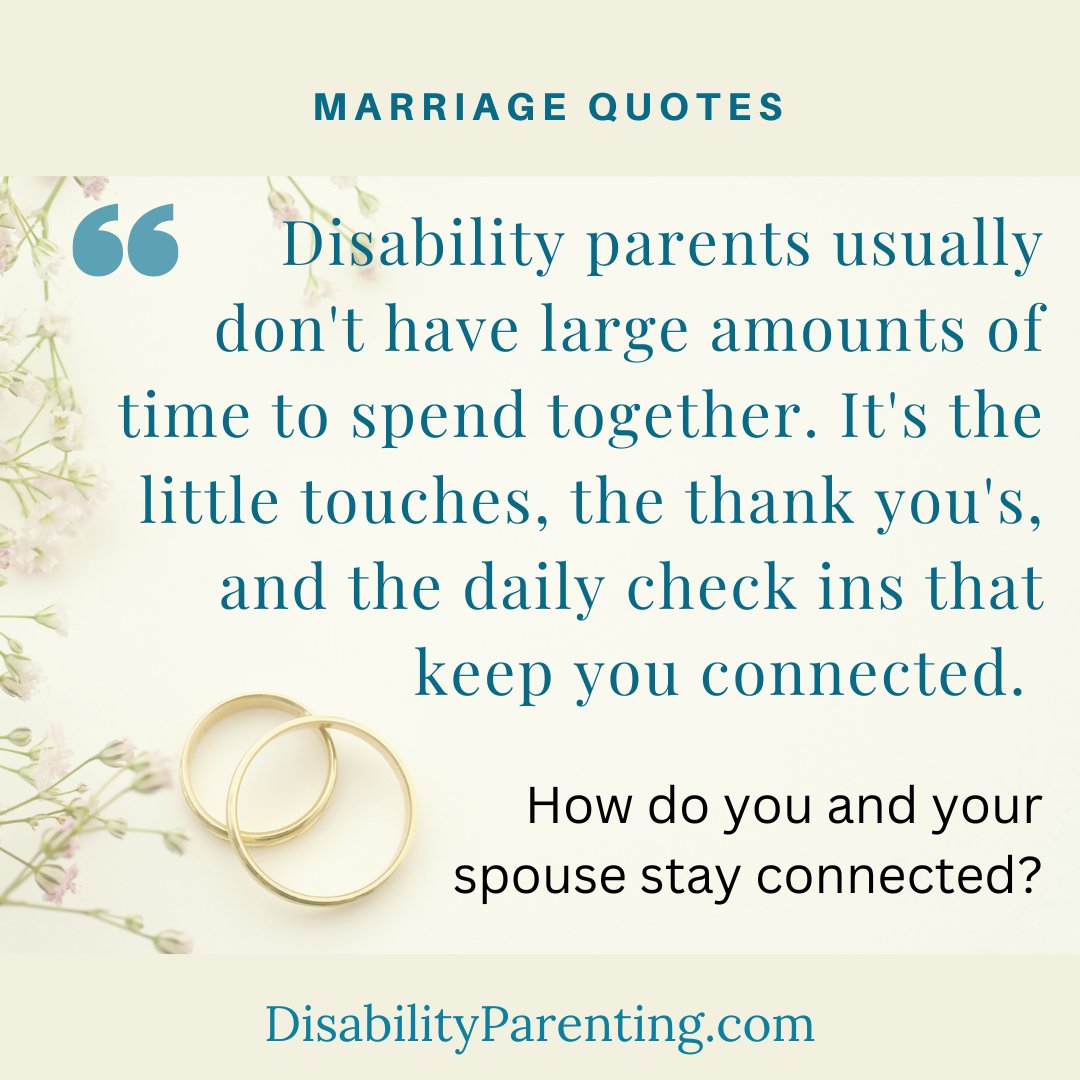 💗If you're in a significant relationship, how do you stay close?

#autismparent #specialneedsmom #disabilities #specialneeds #ADHD #ASD #SensoryProcessingDisorder #criduchat #5pminus #marriage #marriageadvice #caregiving