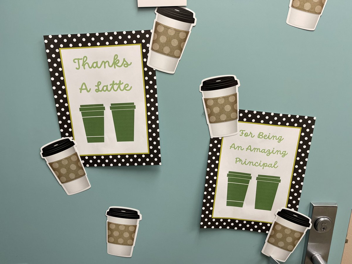 Happy Principal’s Day to the best…We appreciate <a href="/h_mulcahy/">Heather Mulcahy</a> a latte! ☕️ #hayeshawks