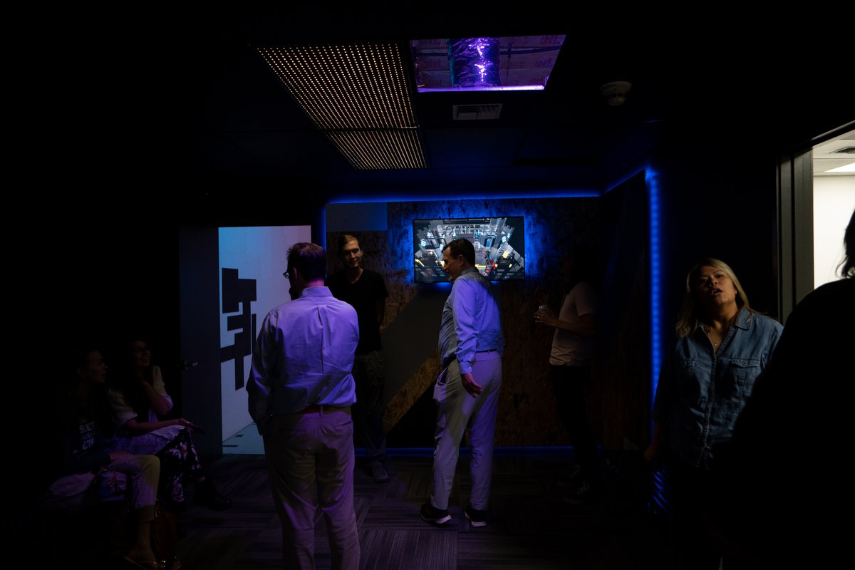 Vibe check.

We're feeling the dim lights of the lobby and have a killer playlist going.  How's your vibe today?  
Not great?  Come in and get in on ours.  

#vibecheck #dimensionxr #lowlight #seattlesouthside #familyfun #vrgaming #lobbyvibes