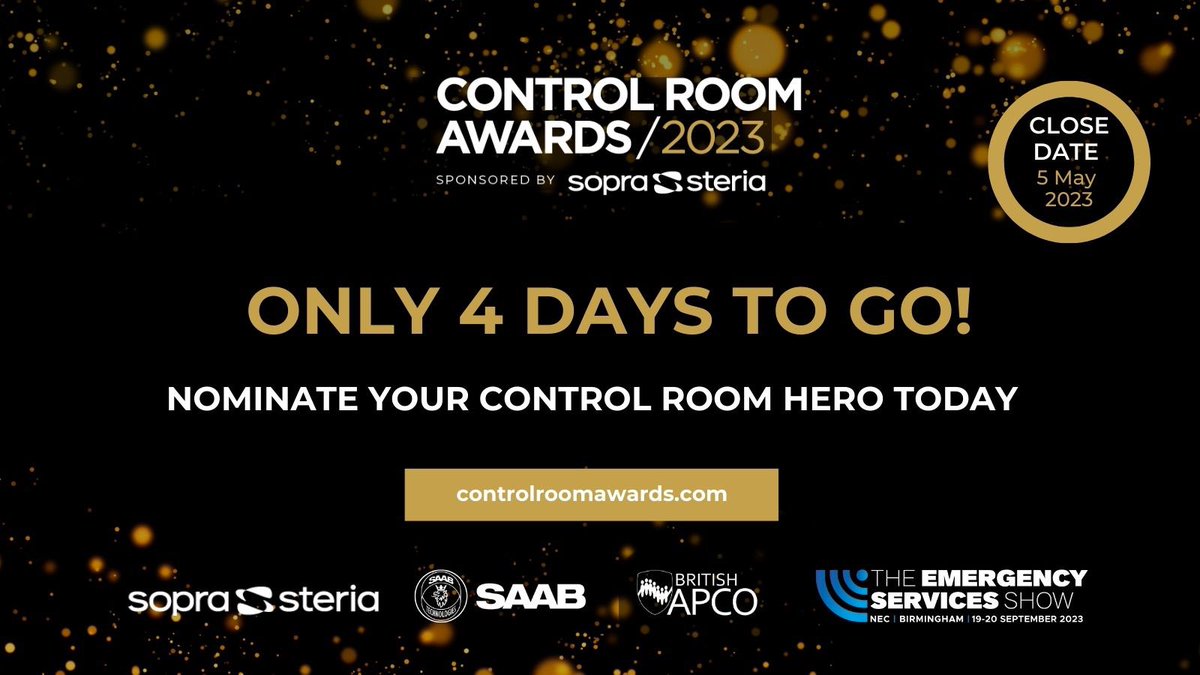 CR_Awards's tweet photo. There are only four days to go until nominations close! If you've been thinking about nominating a control room hero, now is the time to do it! We can't wait to read your entires!
#ControlRoomAwards #ControlRoomHero #UnsungHeroes https://t.co/USBDJd6vta