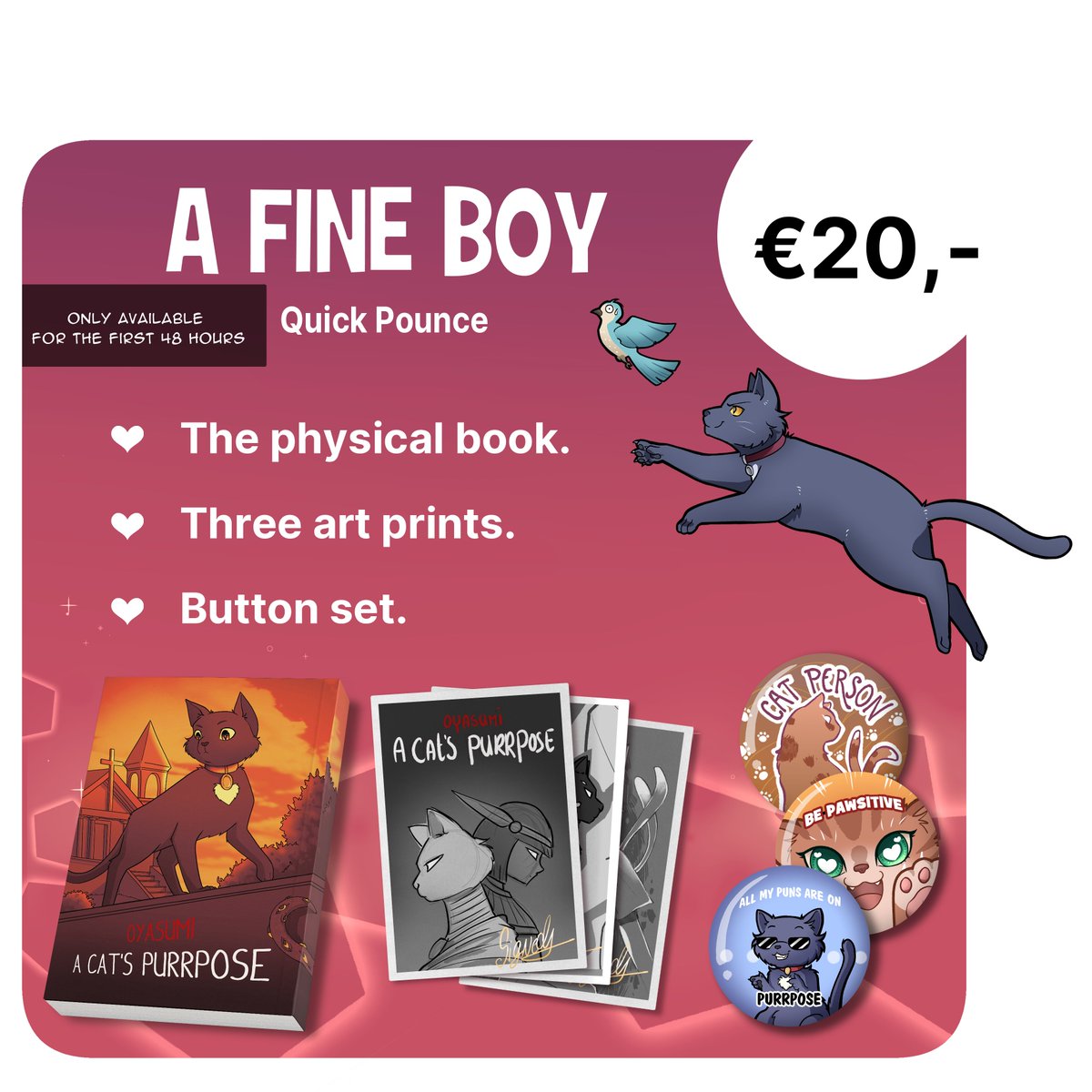 Only 8 more hours for the Special Early bird edition on our Oyasumi, A cat's Purrpose Project.

Click the link in my bio or pinned post quickly so you won't miss out! ❤️

#comics