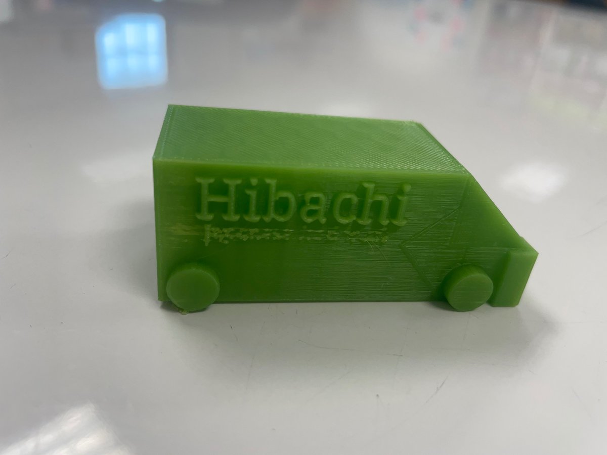 FESsteamlab's tweet photo. So impressed with this fifth grade partnership! They designed their own food truck on Tinkercad using only basic shapes and 3D printed it today. Super proud!😁 https://t.co/sbrvF9HYjV