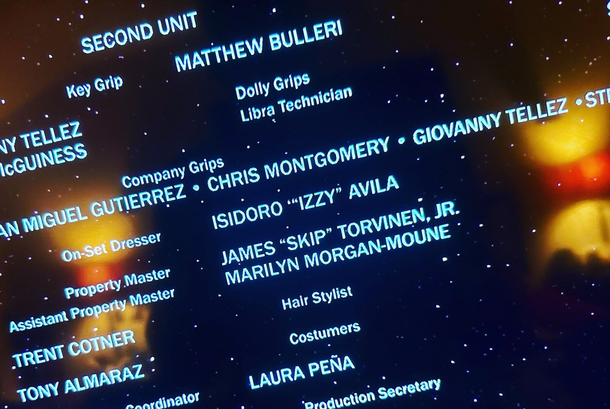 itsskip's tweet photo. Happy Star Wars month! Still a thrill to see my name in that cyan colored font against a star-field on my first #starwars credit on @obiwankenobi #props #2ndunit #took44years https://t.co/Hg9QepF8UQ