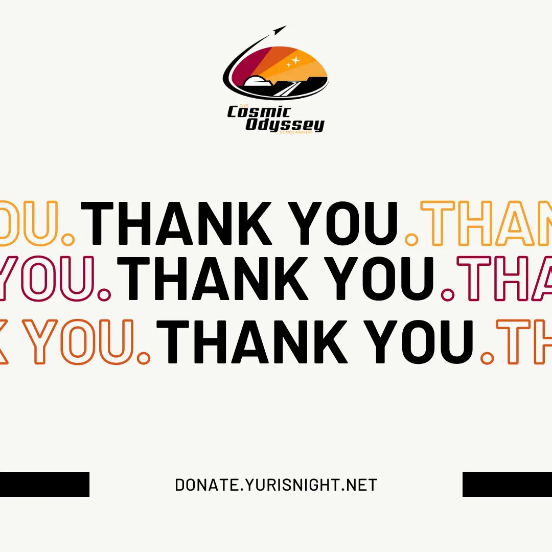YurisNight's tweet photo. Thank you to everyone that participated in the 2023 @_CosmicOdyssey Auction!

We are thrilled to have your support. Through your donations we raised over $6,000 towards sending families affected by pediatric cancer to @SpaceCampUSA!

Thank you!!!

Donate: https://t.co/F97l1r2ROY https://t.co/Kk3yIqONWN