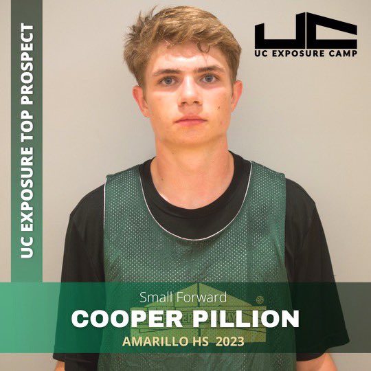 UC_Exposure's tweet photo. Long overdue for WTX "Top Prospect" @CooperPillion who was a no brainer for D2 Programs! Congrats Coop and best of luck in all you do #UCExposure #TargetingLevels #ProvenResults #InterestToOffers @Collegebbopens @smcollegehoops @D2Hoops @TexasPrepReport @hoopinsider @TXHSBB https://t.co/yHeVDwxn78