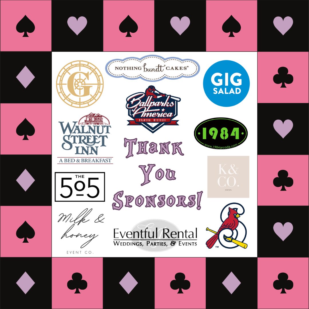 One last s/o to our sponsors this year! Show them some love! 🖤

🪩 Ballparks of America
🎩 Gillioz Theatre
🪩 Walnut Street Inn
🎩 GigSalad
🪩 1984 Arcade
🎩 Springfield Cardinals 
🪩 Eventful Rental 
🎩 Nothing Bundt Cakes
🪩 The 505
🎩 Milk &amp; Honey Event Co.
🪩 K &amp; Co. Events