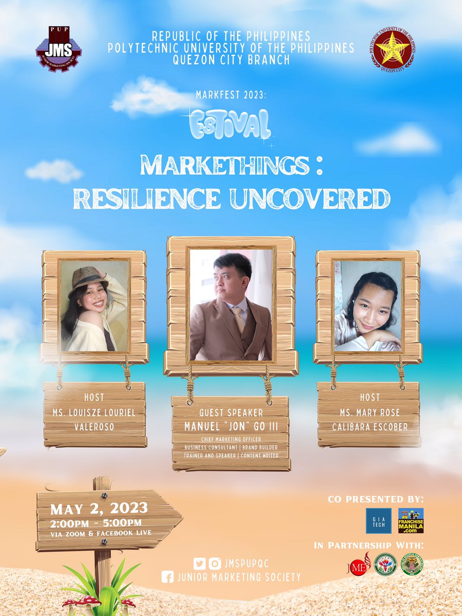 jmspupqc's tweet photo. 𝐈𝐧 𝐚 𝐬𝐮𝐧𝐬𝐡𝐢𝐧𝐞 𝐬𝐭𝐚𝐭𝐞 𝐨𝐟 𝐦𝐢𝐧𝐝, 𝐢𝐭 𝐢𝐬 𝐧𝐨𝐰 𝐭𝐢𝐦𝐞 𝐭𝐨 𝐬𝐞𝐚𝐬 𝐭𝐡𝐞 𝐝𝐚𝐲!

Join us on 𝗠𝗮𝘆 𝟮, 𝟮𝟬𝟮𝟯 from 𝟮:𝟬𝟬 𝗽𝗺 𝘁𝗼 𝟱:𝟬𝟬 𝗽𝗺, via 𝗝𝗠𝗦 𝗙𝗮𝗰𝗲𝗯𝗼𝗼𝗸 𝗽𝗮𝗴𝗲 and 𝗭𝗢𝗢𝗠 𝗠𝗲𝗲𝘁𝗶𝗻𝗴.

#TheMalleableTrek
#MarkFest2023 https://t.co/GW9Z12ifZN