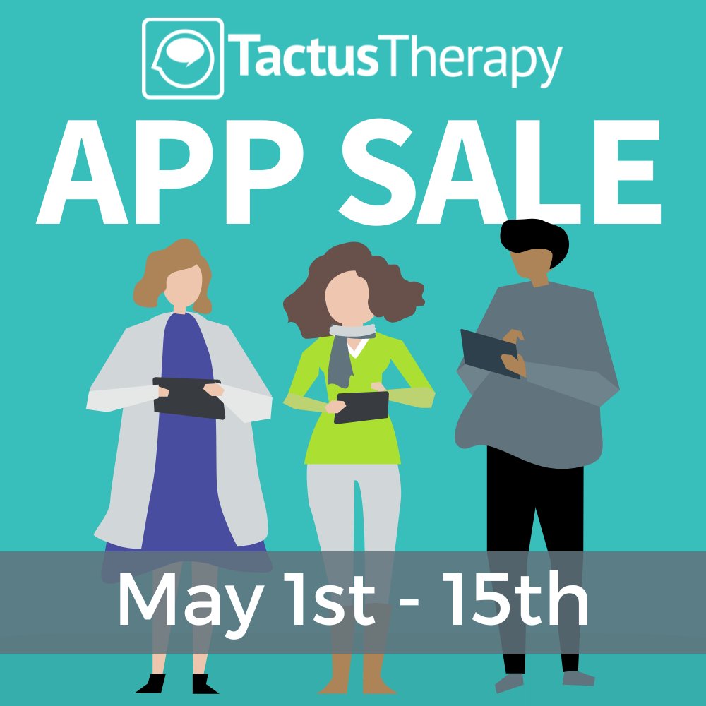 It's time for our #BHSM SALE on all Tactus Therapy speech treatment apps for #aphasia, #dysphagia, #cogcomm & more! tactustherapy.com/apps