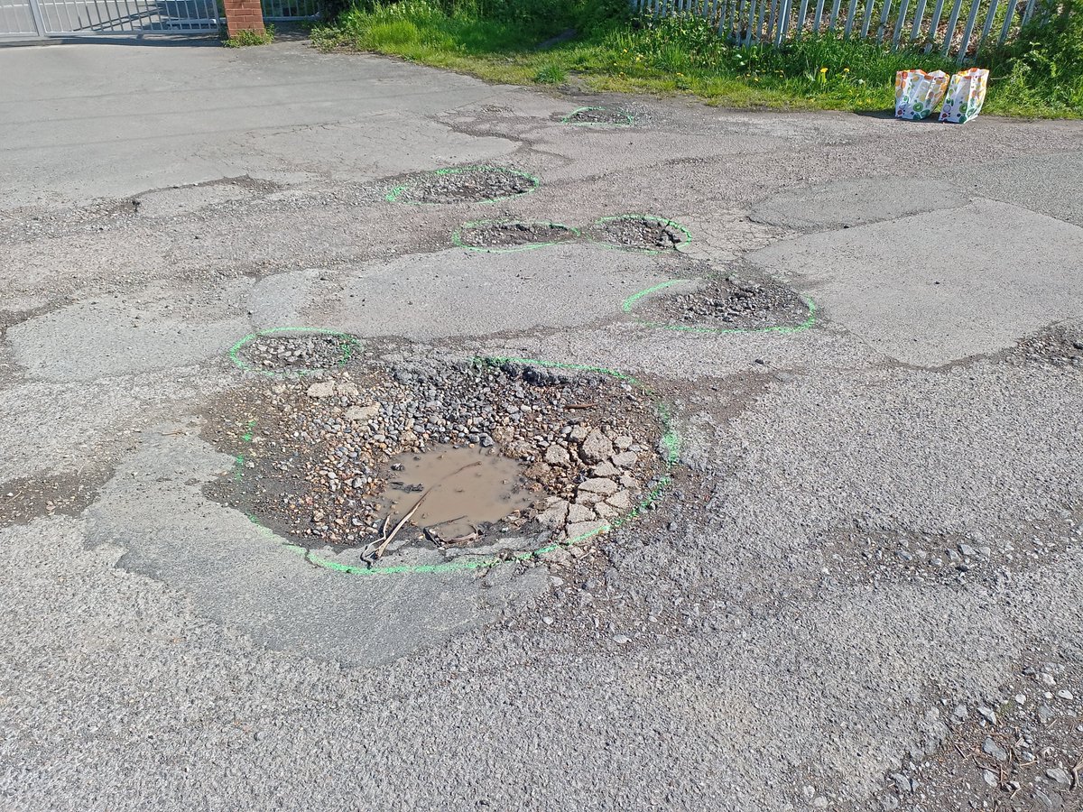 The last of the potholes that slow cars down on @harrow_council owned public #bridleway51. highways say it is for safety yet it will increase speed & therefore endanger the people #bridleways are meant for . The council originally left them 2 slow traffic.