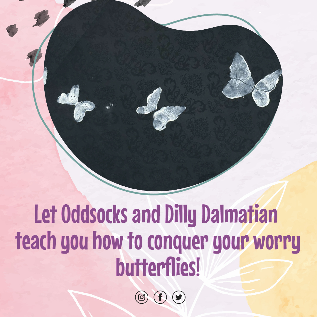 HetherStuartART's tweet image. Let Oddsocks and Dilly Dalmatian teach you how to conquer your worry butterflies! 🌟 When anxiety strikes, find comfort in the embrace of someone or something warm and soft. 🐾 Share this heartwarming story with your loved ones and get your copy of Oddsocks on Amazon. 📚