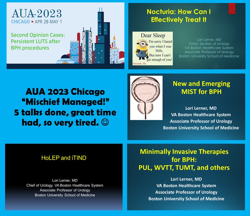 That’s a wrap on AUA2023! 5 presentations, colleagues, friends, collaborators, innovation, new ideas. #SocietyofBPD. Proud to be a woman in BPH!