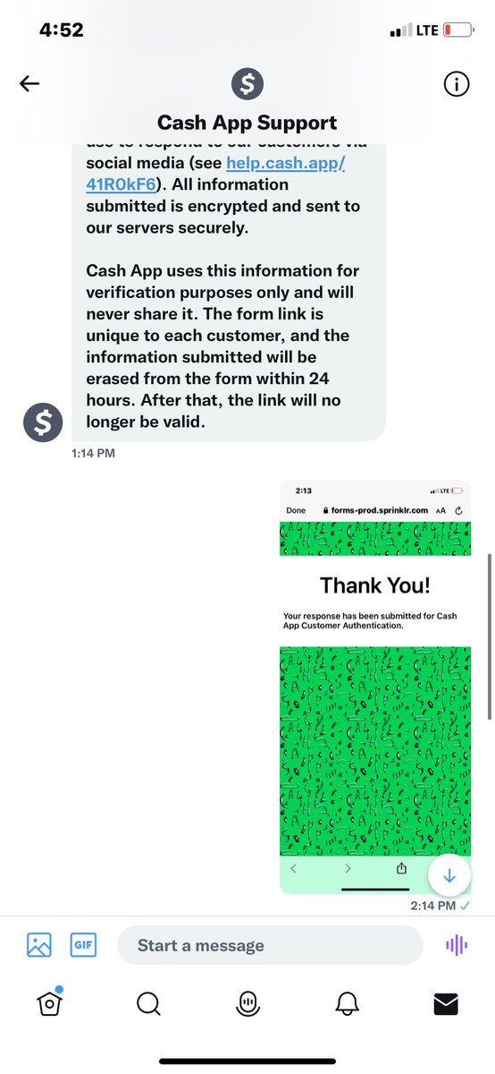 LarryTisdale6's tweet photo. My money has been stuck on cashapp and I get several links to process on from @CashSupport but still yet there’s no solution all I get is clicking on more links  I’m I being scammed over this @CashApp you need to do something @elonmusk https://t.co/AZHfmpWBIZ