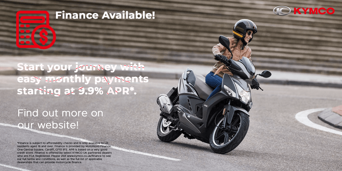 We are excited to announce that some of our qualifying dealerships can provide curated finance options for all of our KYMCO motorcycle products! Visit our website for more information, eligible dealers and representative examples! (T&C's apply)