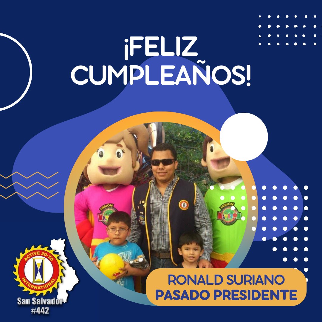 En este día especial queremos felicitar a nuestro socio y Pasado Presidente Ronald Suriano en el día de su cumpleaños. Que sean muchos mas de servir a la comunidad y en especial a la niñez.
