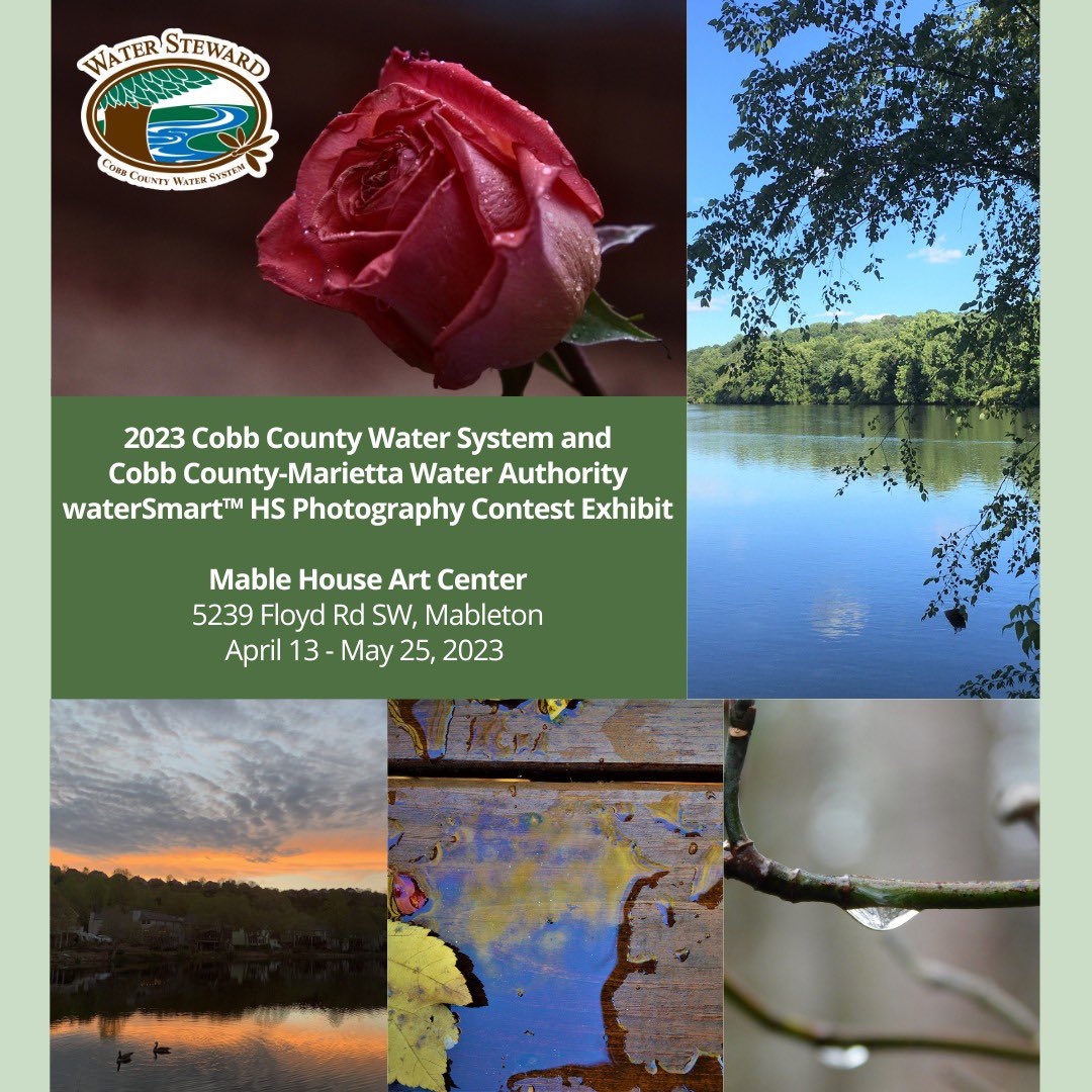 LassiterArt's tweet photo. Congratulations to my 4 Photography students Hayden, Isabella, Samantha &amp; Campbell for having their work selected in the Cobb County Water System contest. #cobbartrocks #artsedga #gotrojans https://t.co/98VEK5zaxr
