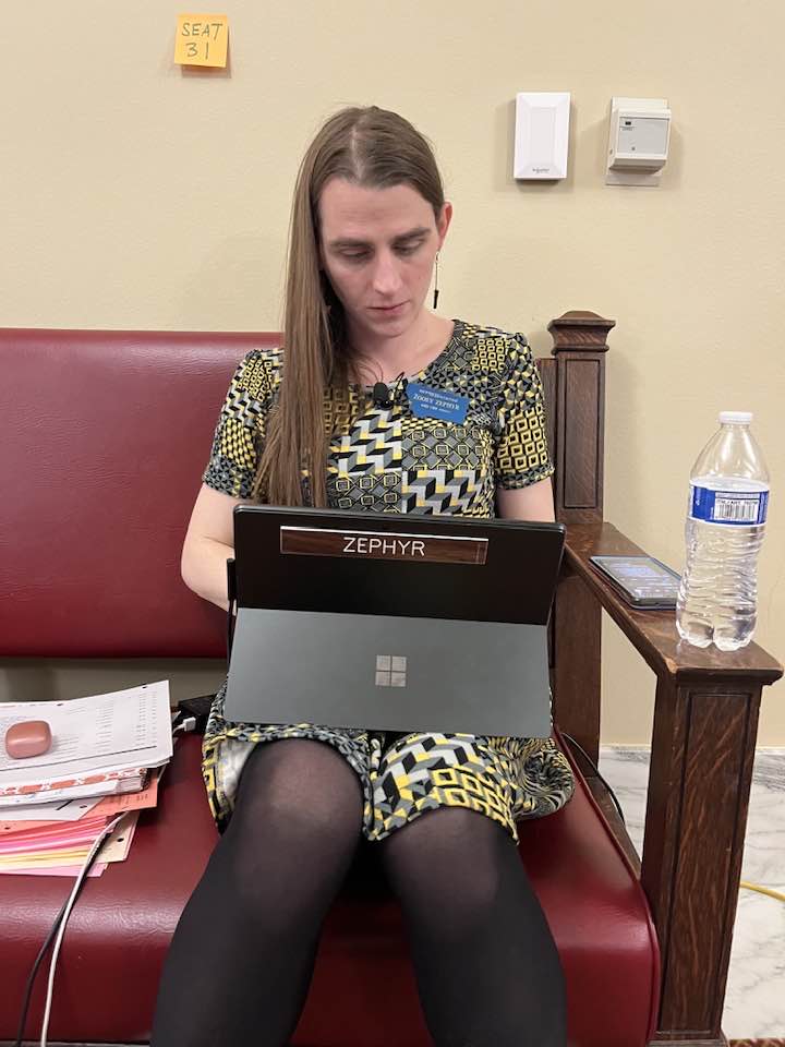 CoraforMT's tweet image. Imagine if even a fraction of us were this brave. Standing boldly in who you are, despite the hate targeting you every day, and then going on to call out hypocrisy and hate within a legislature hellbent on erasing your existence. We stand with you Rep. @ZoAndBehold #mtpol