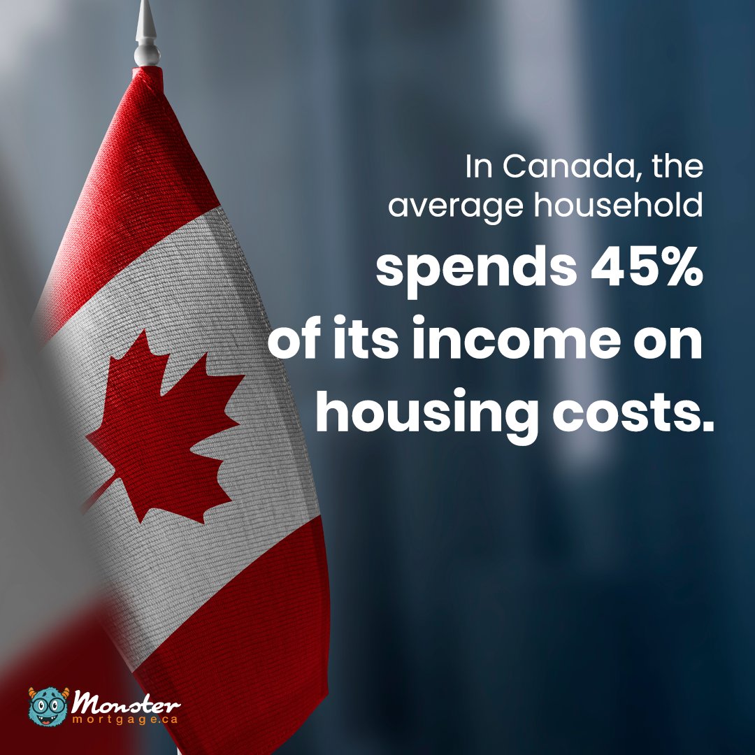 MonsterMTG's tweet photo. Fellow Canadians, we feel the squeeze of high housing costs as the average household spends a staggering 45% of their income on rent, mortgage, taxes, and utilities. We all deserve access to affordable and safe housing. #AffordableHousing #NoMoreSacrifices #CanadaHousingCrisis https://t.co/ty1nhuCTMV