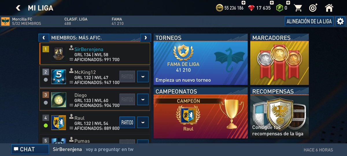 Esturdo5's tweet photo. Necesitamos gente para nuestra liga, estamos puesto 400 pero necesitamos gente para volver a estar cerca del top 250. Aceptamos grl +130 ayuda @tutiofifa https://t.co/1Ae2UBTTxJ