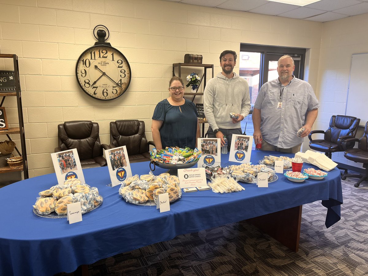 spms_panthers's tweet photo. Thank you to Poplar Springs Baptist Church for providing our SUPER teachers breakfast for Teacher Appreciation. #pcsdproud #pcsdstrong https://t.co/B4E10Fwccb