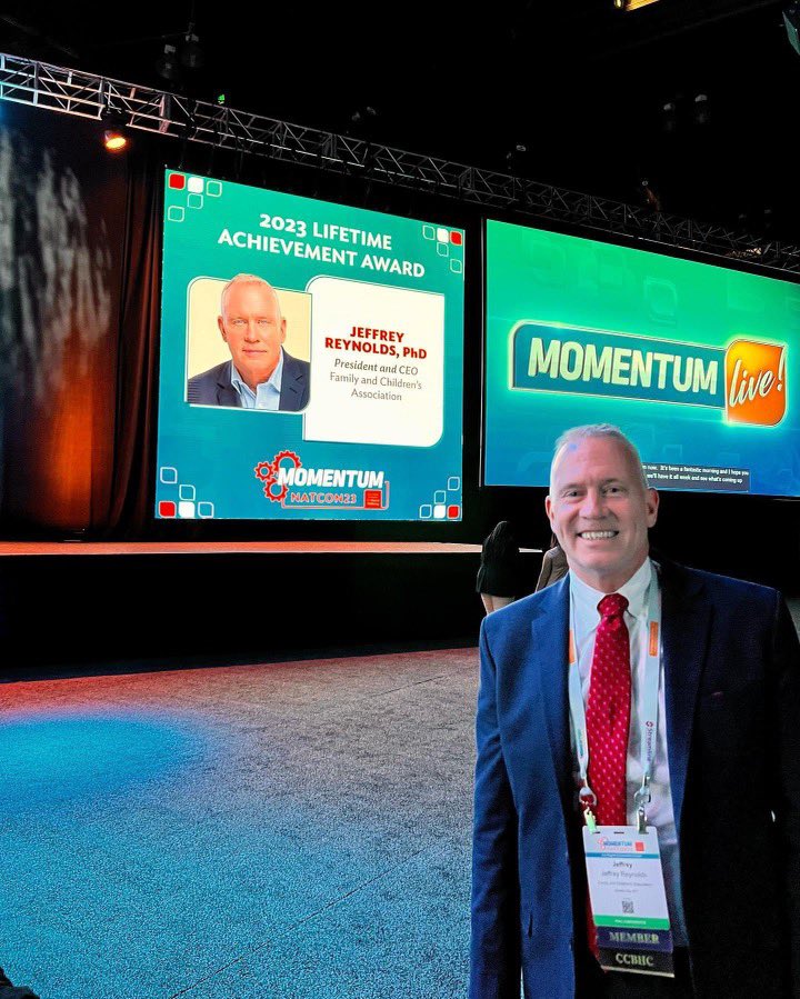 Congratulations Dr. Jeffrey Reynolds, CEO at Family &amp; Children’s Services on Long Island for being the recipient of  the National Council’s 2023 Lifetime Achievement Award.  You are a spectacular leader and colleague!  So proud of you!