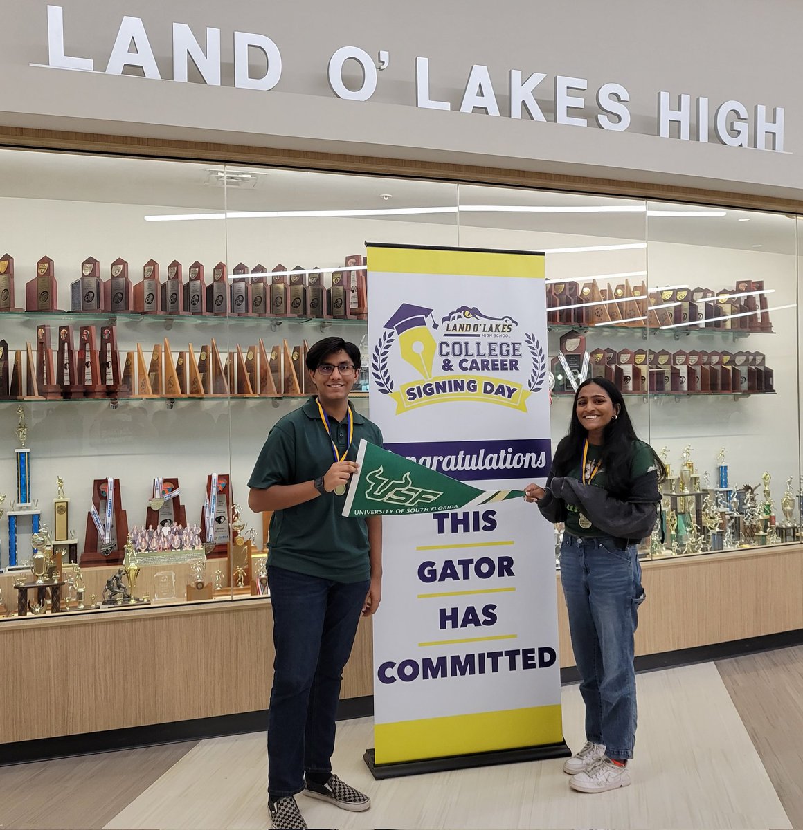 Commitment Day! Gator's plans include military enlistment, attending colleges such as <a href="/MIT/">Massachusetts Institute of Technology (MIT)</a>, <a href="/GeorgiaTech/">Georgia Tech</a>, <a href="/VanderbiltU/">Vanderbilt University</a>, <a href="/USF/">USF</a>, <a href="/UF/">FLORIDA</a>, <a href="/FLSouthern/">Florida Southern College</a>, <a href="/PHSCedu/">#PHSCedu</a>, <a href="/MarchmanTech/">Alicia Leary</a>, and remaining employed at Publix and Village Inn. We are so proud of our students! <a href="/LOLHSPrincipal/">Land O' Lakes High School</a>