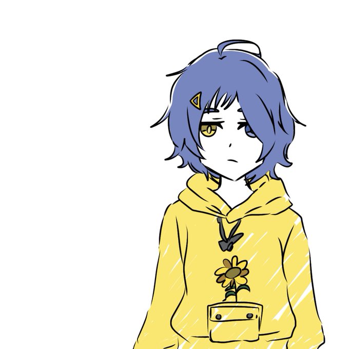 「hair ornament yellow hoodie」 illustration images(Latest)